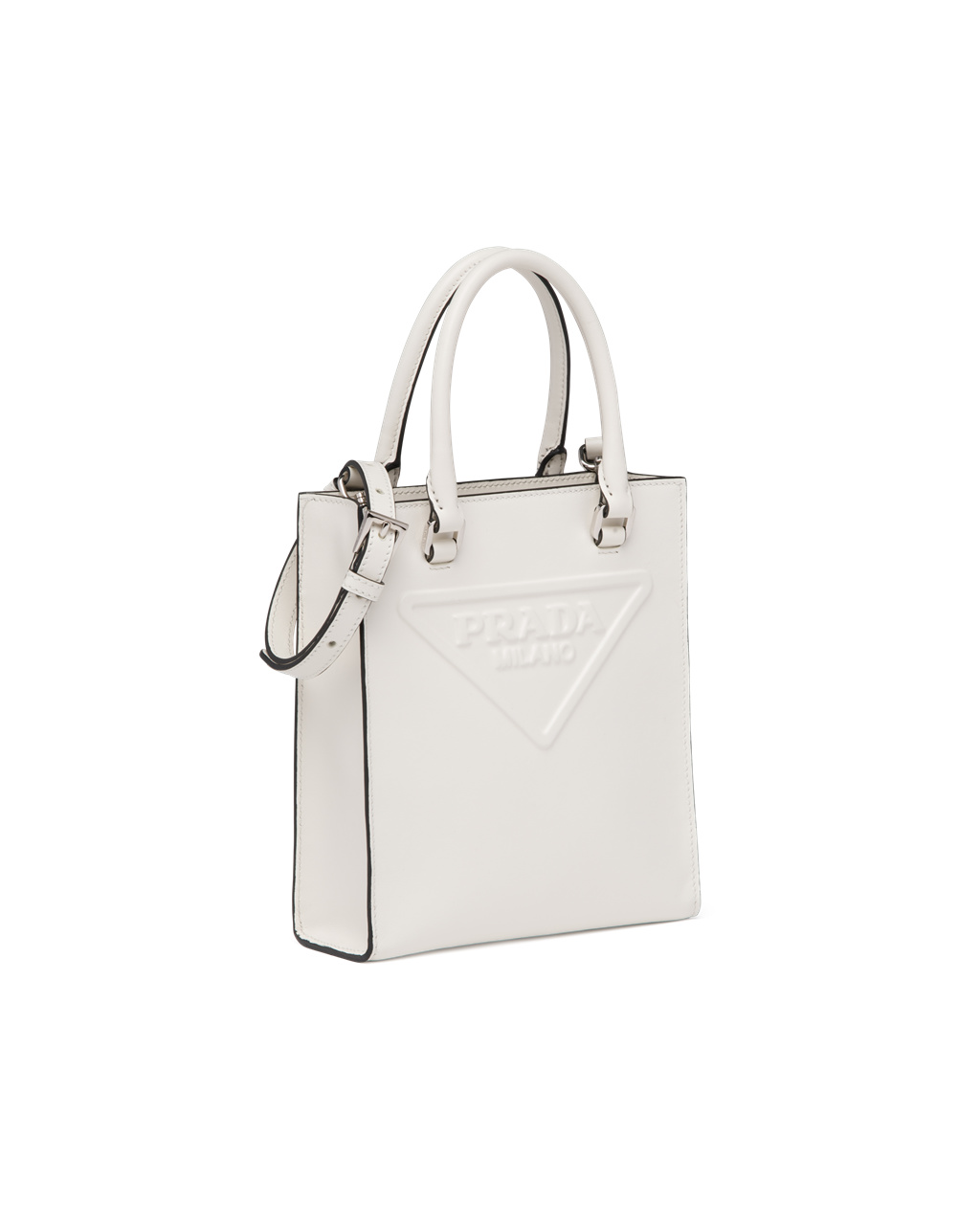 Prada Leather Handbag White | 18VQKIMJB