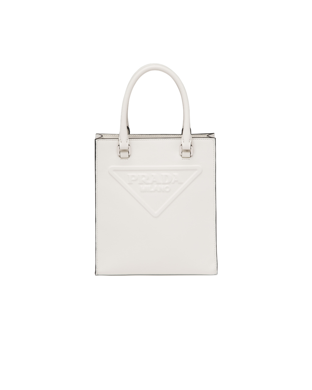 Prada Leather Handbag White | 18VQKIMJB