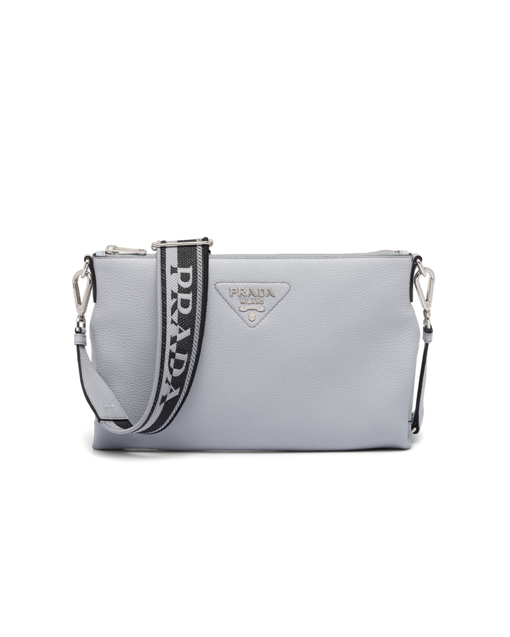 Prada Leather Shoulder Bag Cornflower | 98MQAWRXT