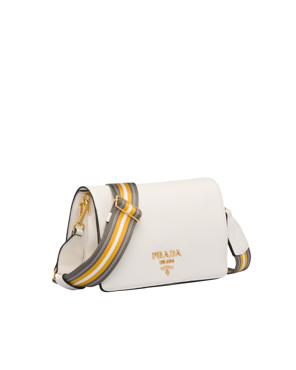 Prada Leather Shoulder Bag White | 62PSDQCWM