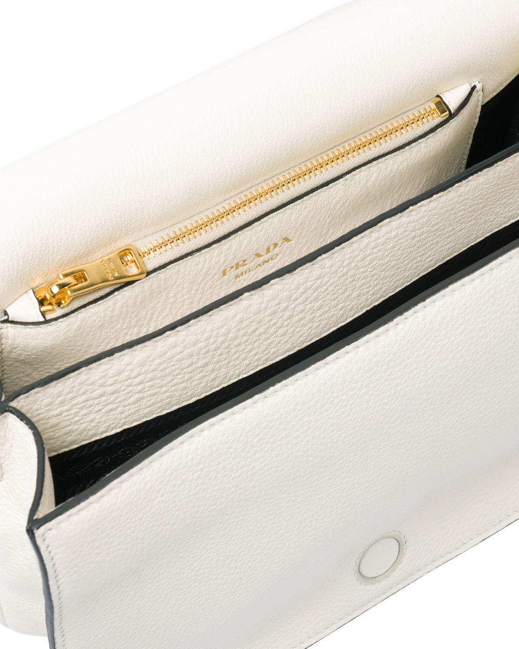 Prada Leather Shoulder Bag White | 62PSDQCWM