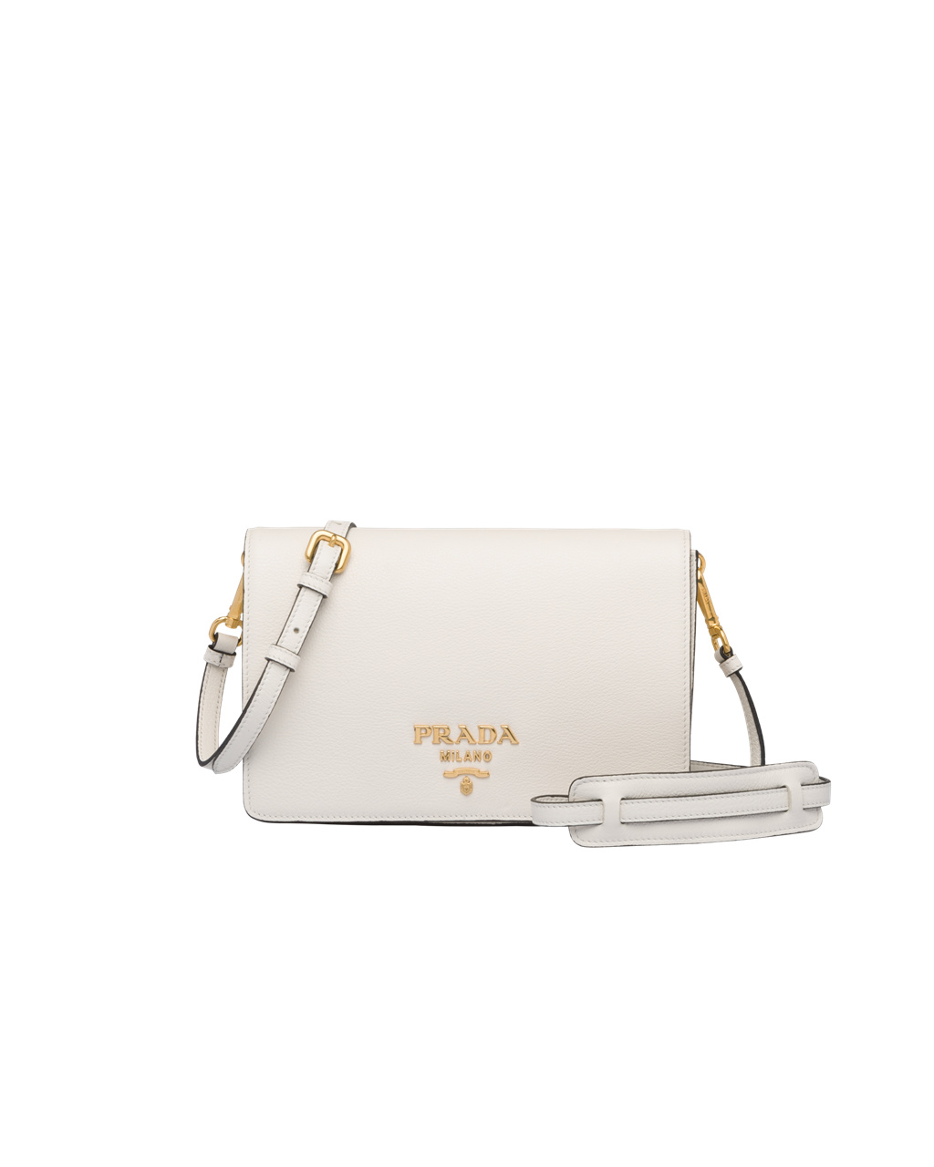 Prada Leather Shoulder Bag White | 62PSDQCWM