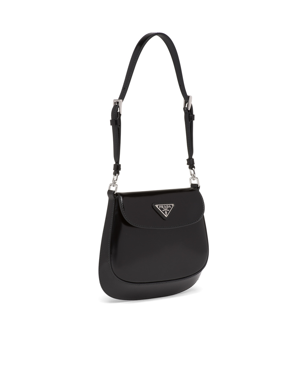 Prada Prada Cleo Brushed Leather Mini Bag Black | 68IAWXQZC