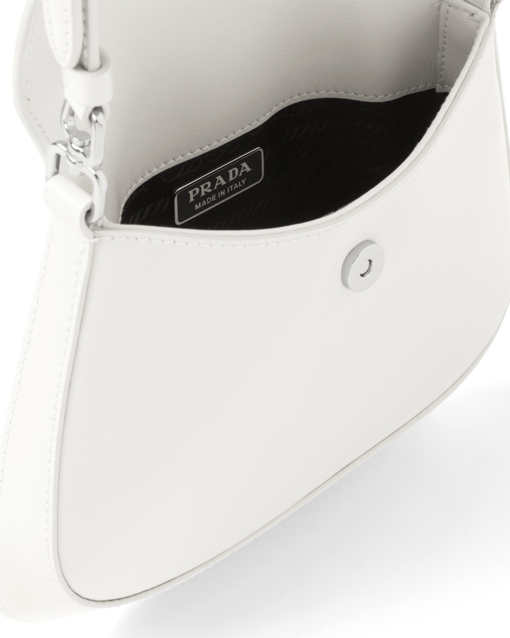 Prada Prada Cleo Brushed Leather Mini Bag White | 73RWCTFLQ