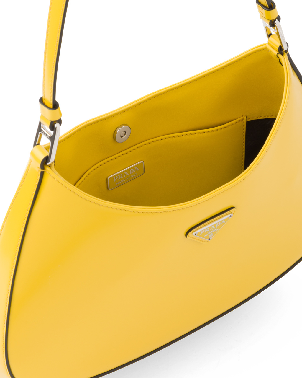 Prada Prada Cleo Brushed Leather Shoulder Bag Bright Yellow N | 27SXPIOAC