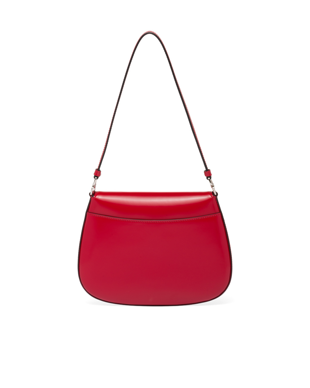 Prada Prada Cleo Brushed Leather Shoulder Bag With Flap Scarlet | 51PVADUXB