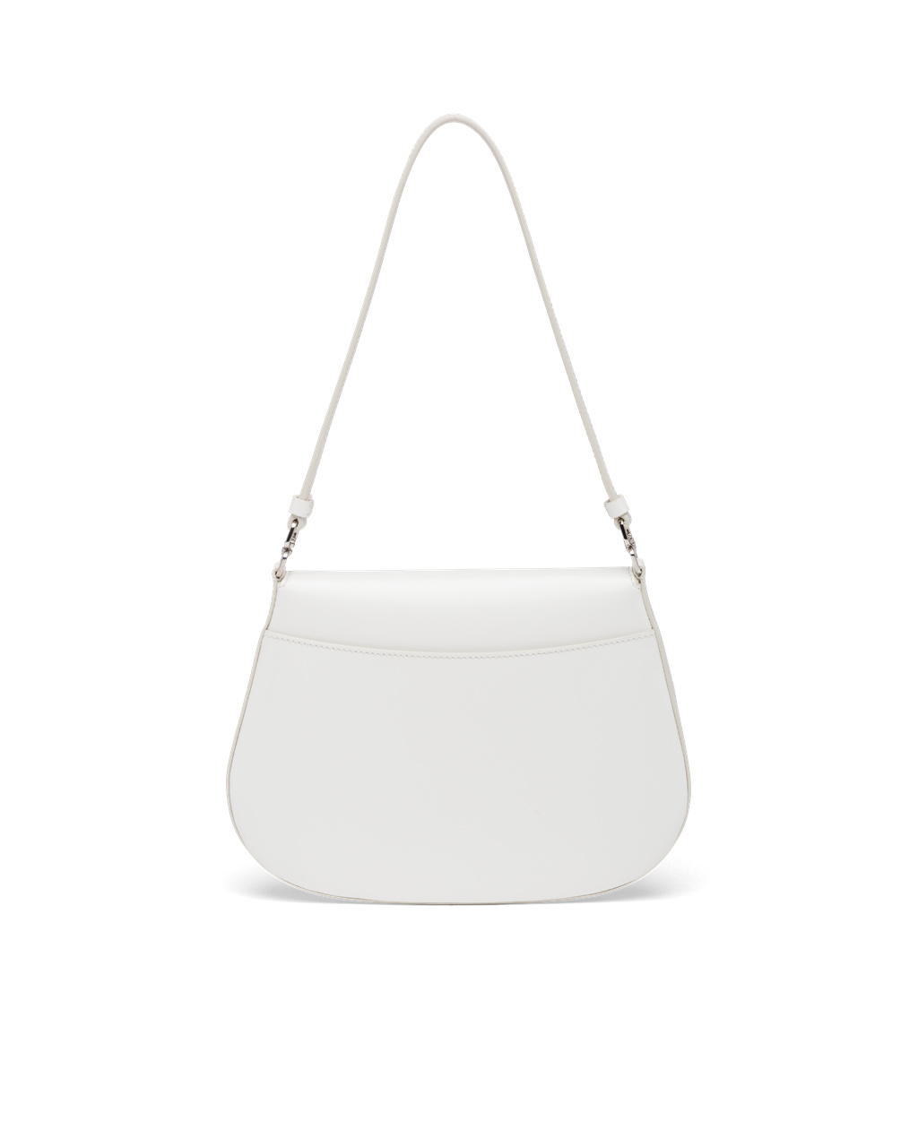 Prada Prada Cleo Brushed Leather Shoulder Bag With Flap White | 64WMYORSL