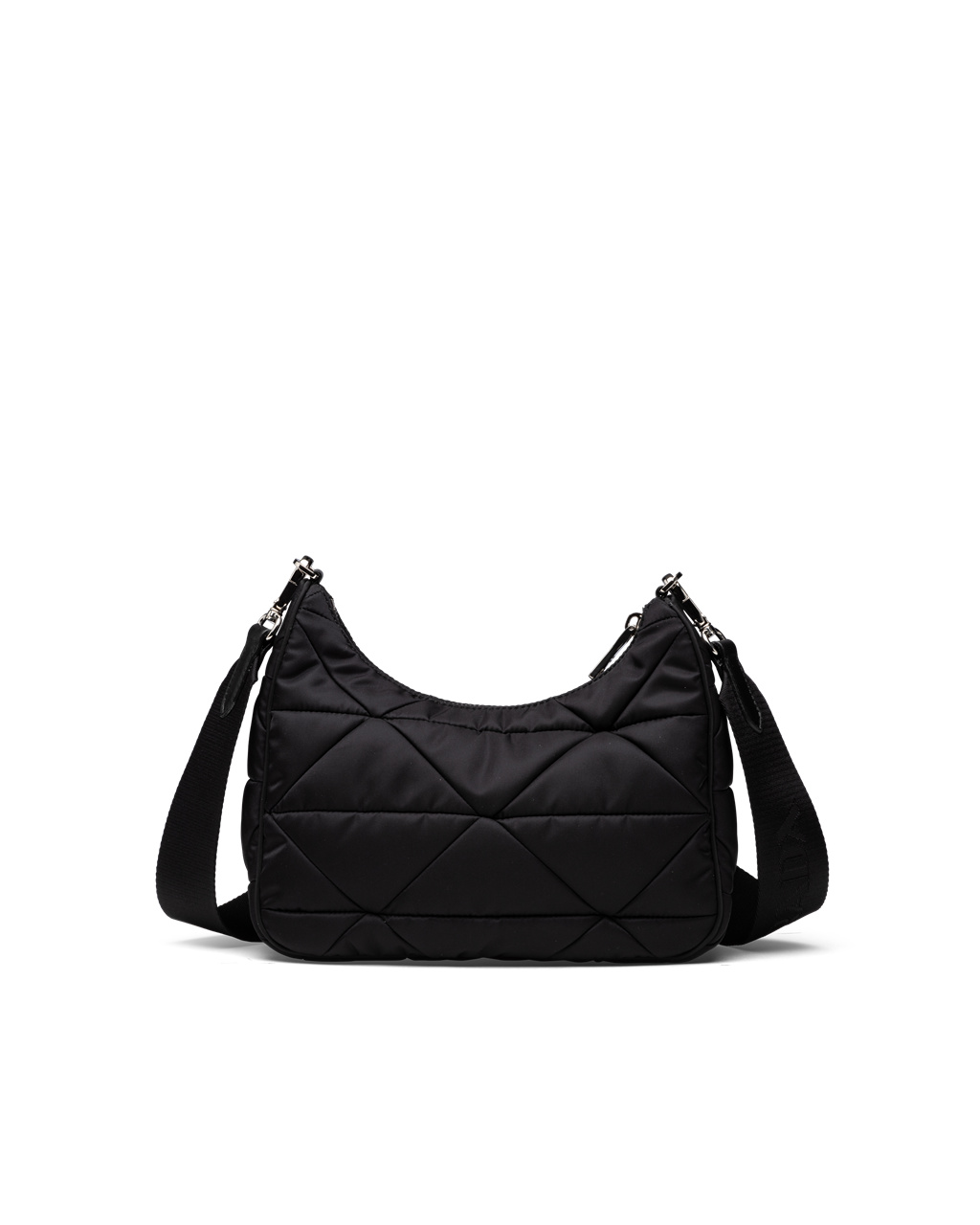 Prada Re-nylon Padded Hobo Bag Black | 08SQNMYEA