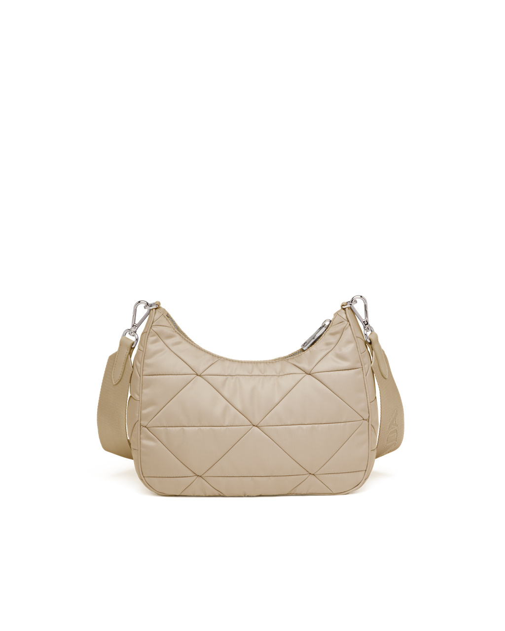 Prada Re-nylon Padded Hobo Bag Desert Beige | 59RWCNIEF