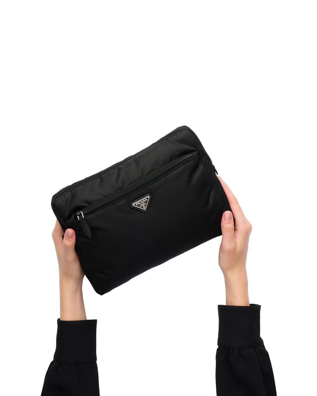 Prada Re-nylon Pouch Black / Astral Blue | 65NHURKPV