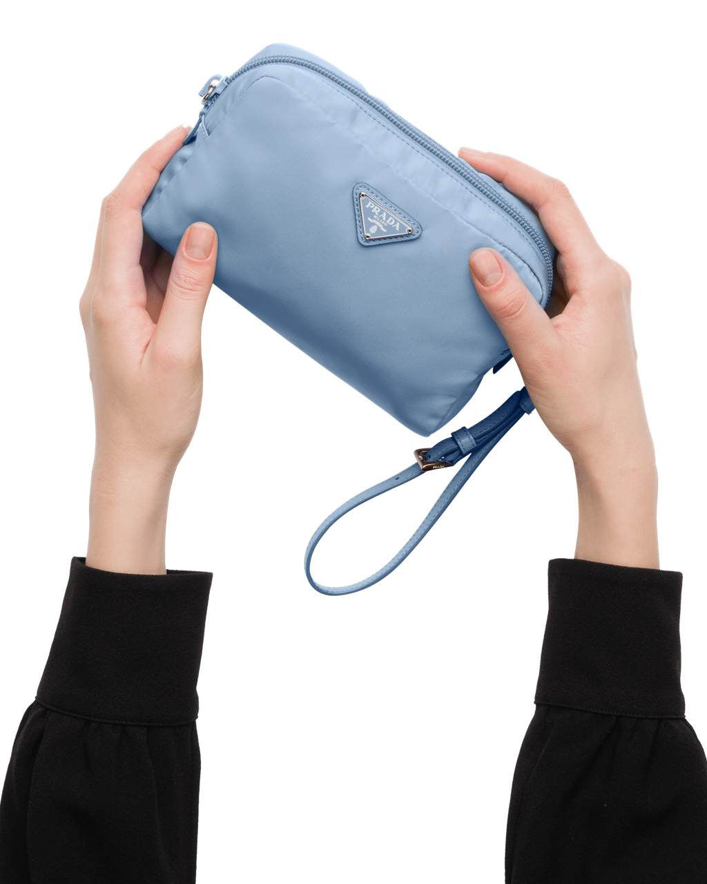 Prada Re-nylon Pouch Celeste | 30FNSPQVU