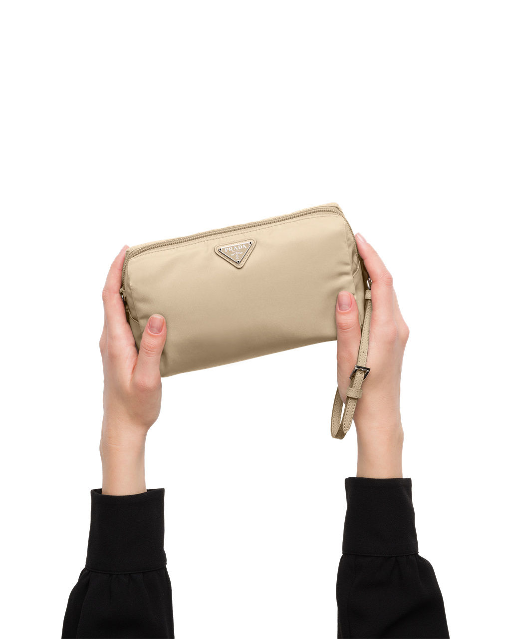 Prada Re-nylon Pouch Desert Beige | 54PHMZSYG