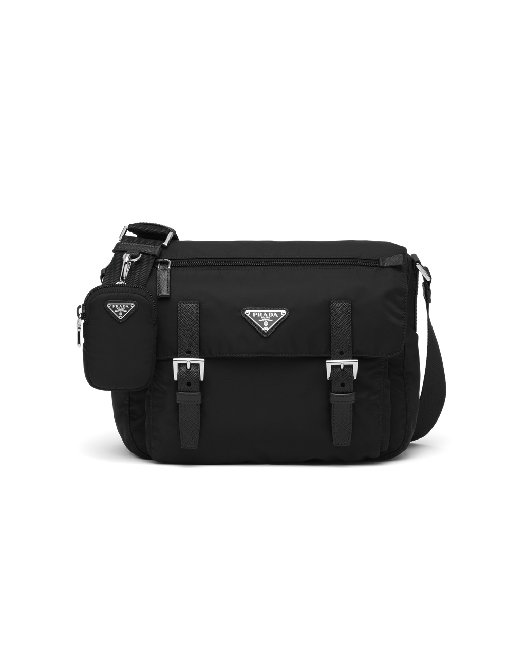 Prada Re-nylon Shoulder Bag Black | 73BZIMXFO