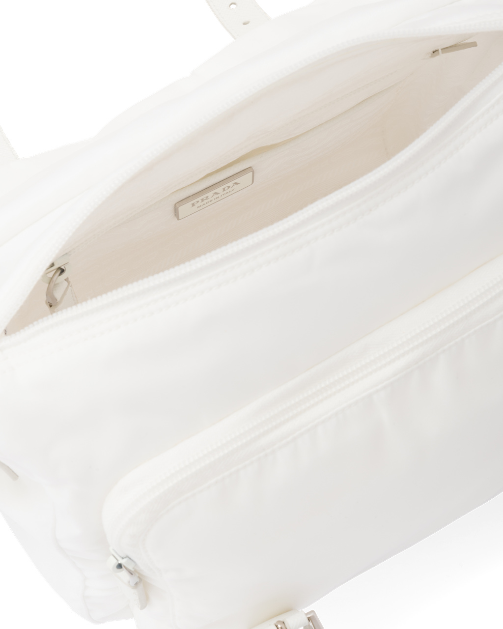 Prada Re-nylon Shoulder Bag White | 59QOUCSZB