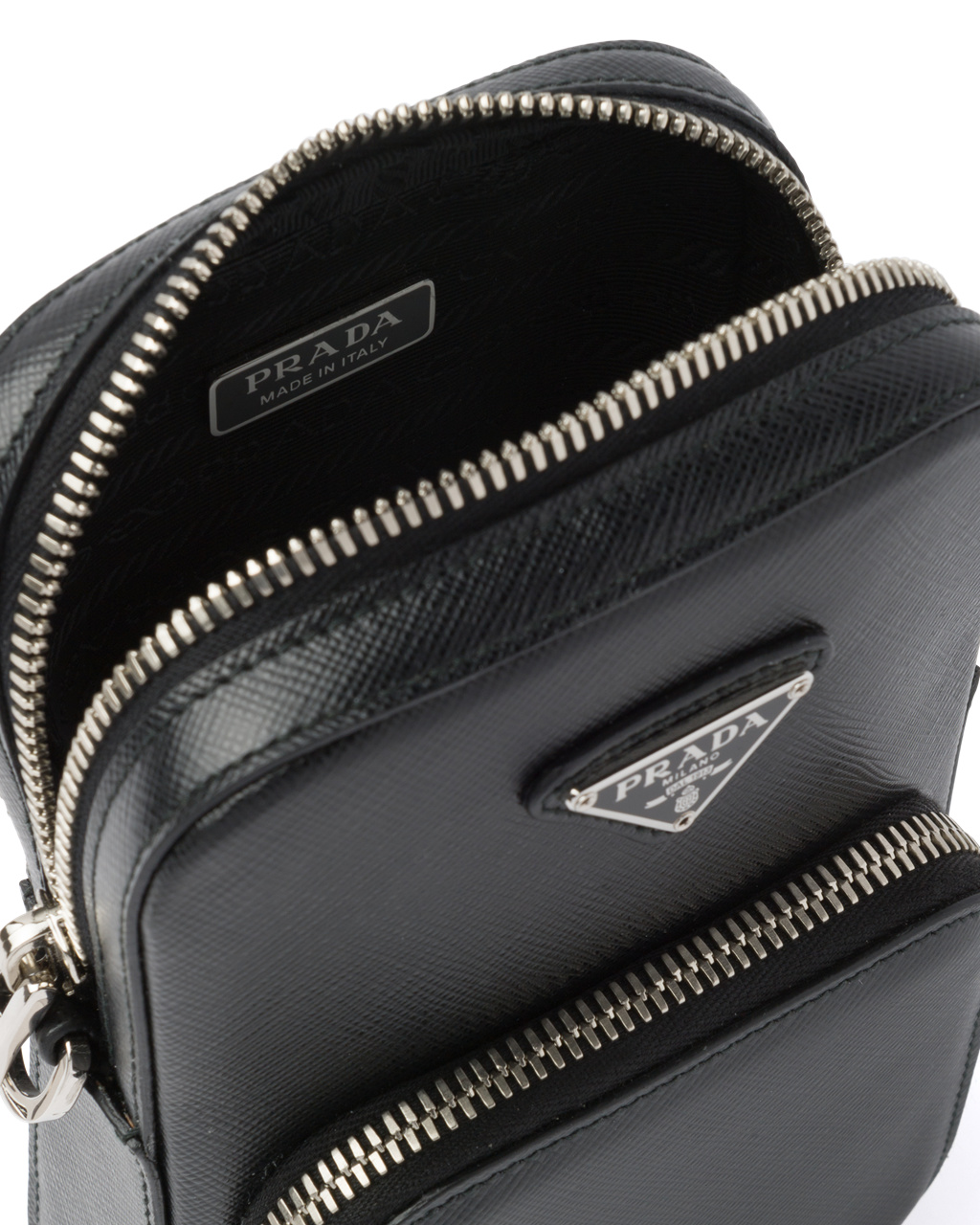 Prada Saffiano Leather Mini Bag Black | 84VHMRZGT