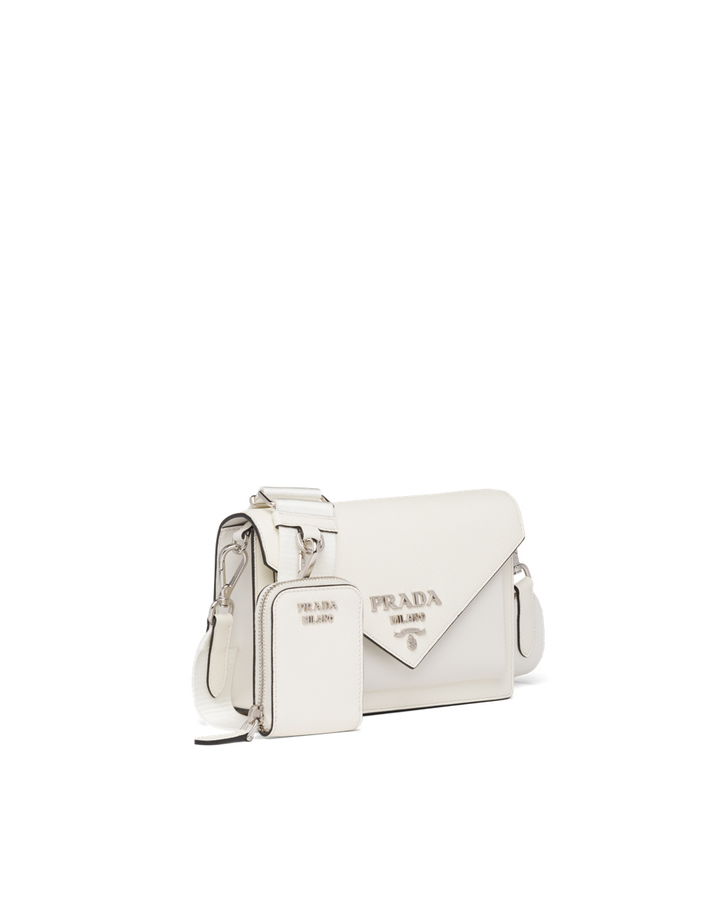 Prada Saffiano Leather Mini Envelope Bag White | 69NYEXMJZ