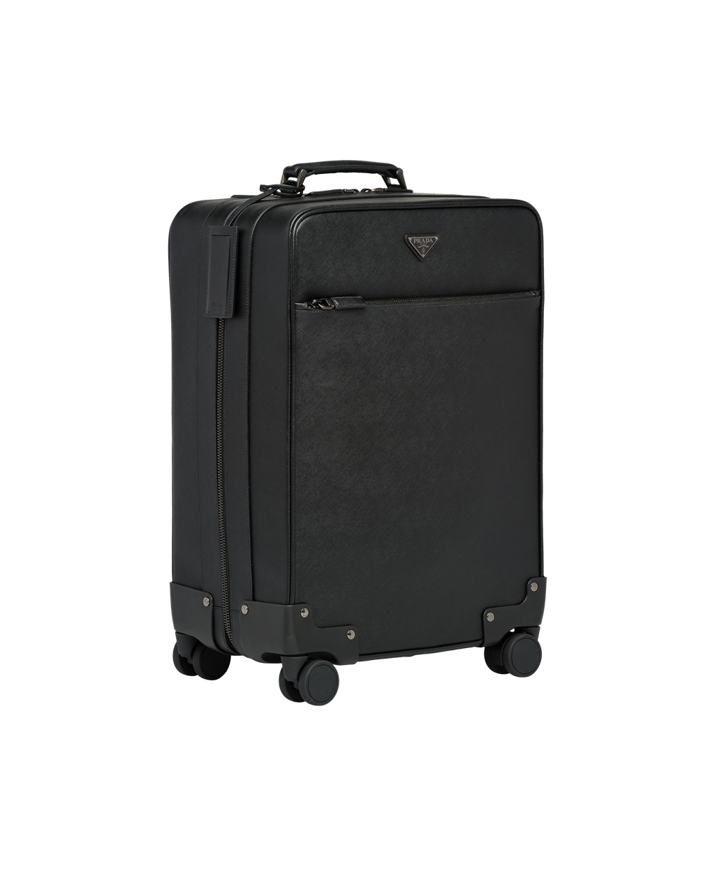 Prada Saffiano Leather Trolley Black | 71PVTYEWI