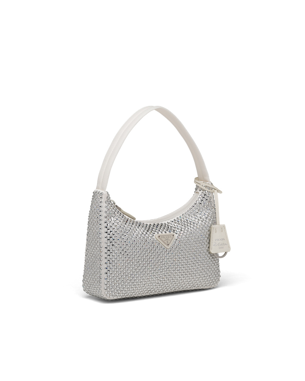 Prada Satin Mini-bag With Artificial Crystals White | 91ZYBQXKC