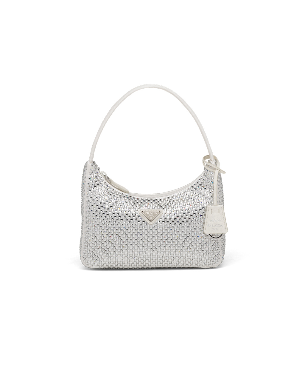 Prada Satin Mini-bag With Artificial Crystals White | 91ZYBQXKC