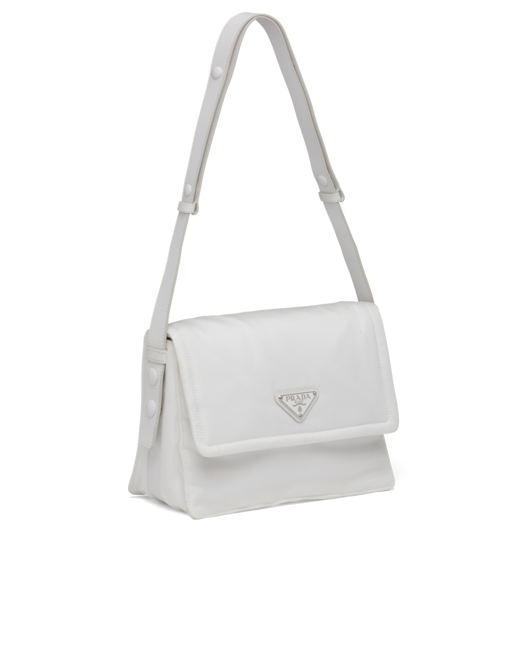 Prada Small Padded Re-nylon Shoulder Bag White | 81LHUVAKP