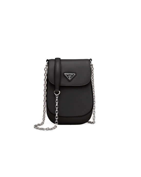 Prada Brushed Leather Mini-bag Black | 03FJWZCPB