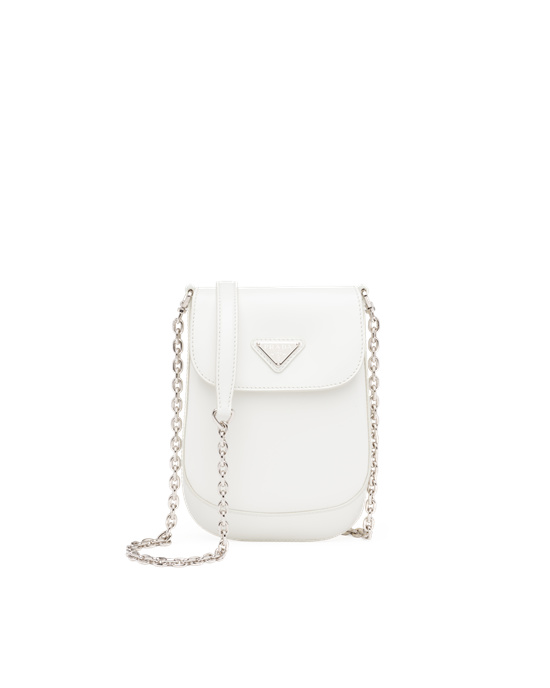 Prada Brushed Leather Mini-bag White | 05OEXRZKG