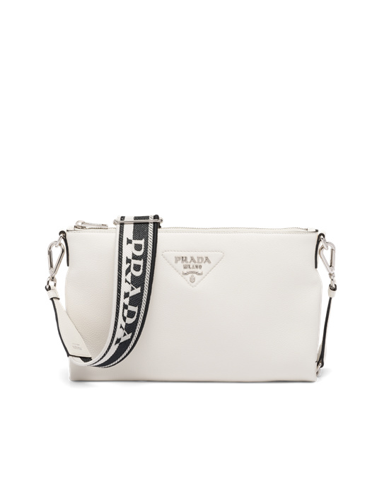 Prada Leather Shoulder Bag White | 08IQSRZLP