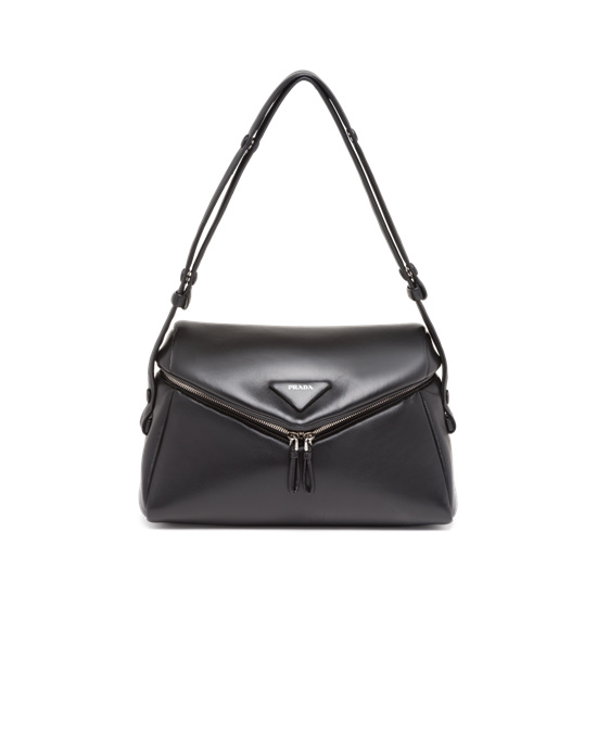 Prada Padded Nappa Leather Prada Signaux Bag Black | 96HMQOWLP