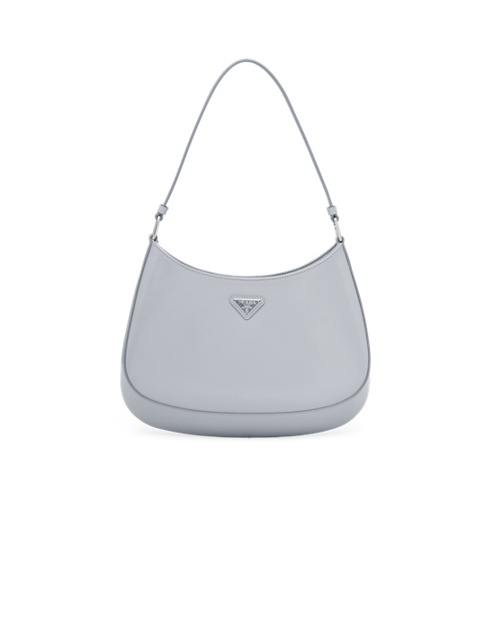 Prada Prada Cleo Brushed Leather Shoulder Bag Cornflower Blue | 83YHORMUX