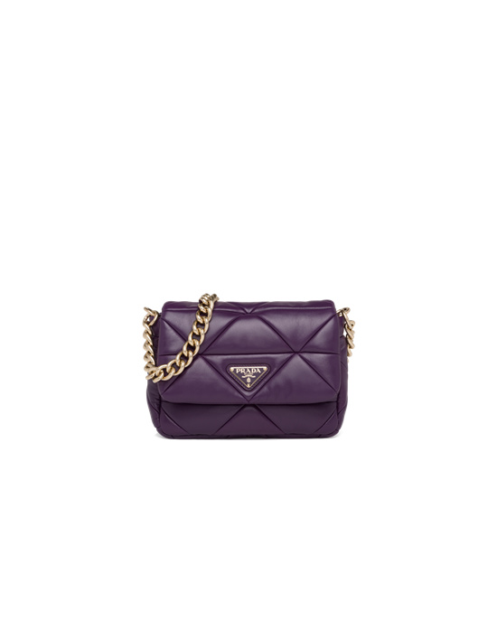 Prada Prada System Nappa Leather Patchwork Bag Violet | 78WQUKFJB