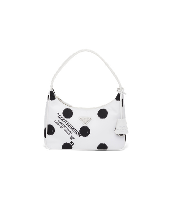 Prada Printed Re-nylon Re-edition 2000 Mini-bag White | 20KBENQLM