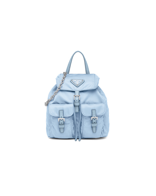 Prada Re-nylon Mini Backpack Celeste | 68YUHJMNV