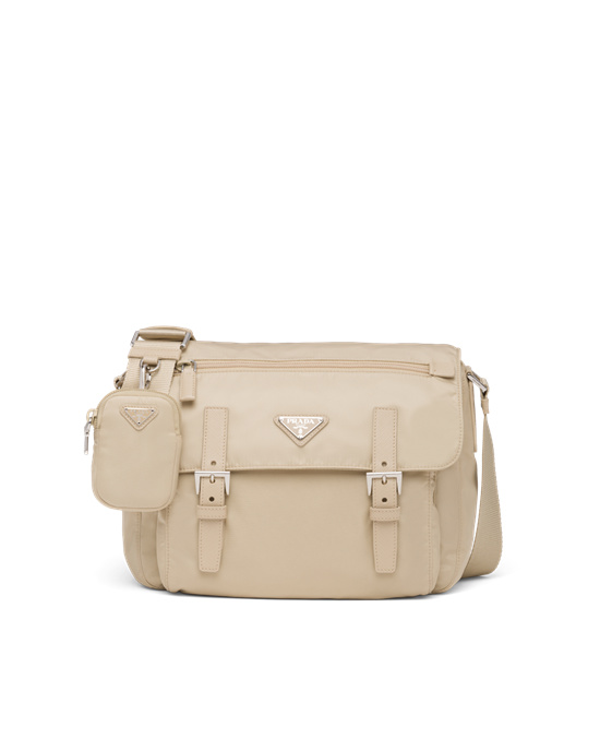 Prada Re-nylon Shoulder Bag Desert Beige | 78BJCYGOP