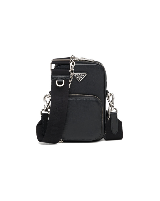 Prada Saffiano Leather Mini Bag Black | 84VHMRZGT