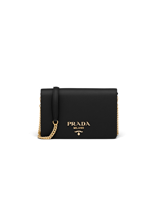 Prada Saffiano Leather Mini Bag Black | 92LODINEM