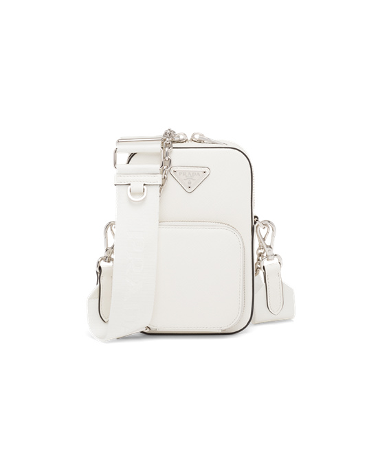 Prada Saffiano Leather Mini Bag White | 32HXTZMAL