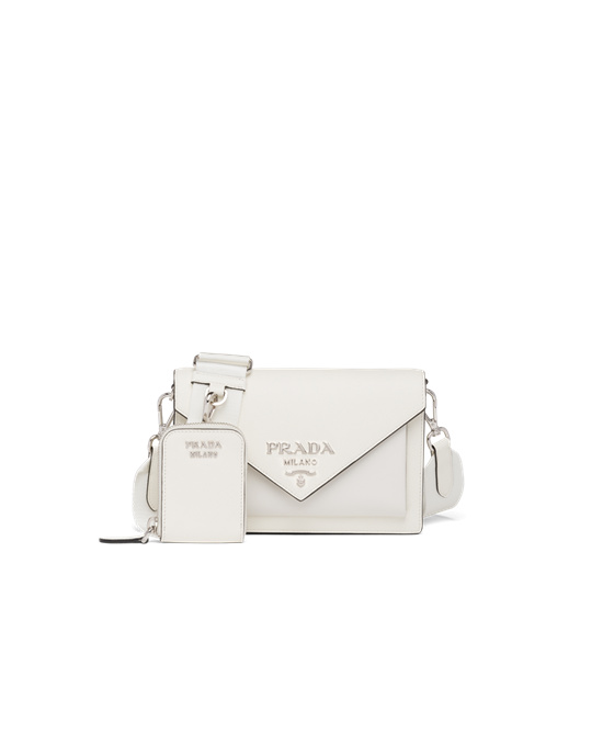 Prada Saffiano Leather Mini Envelope Bag White | 69NYEXMJZ