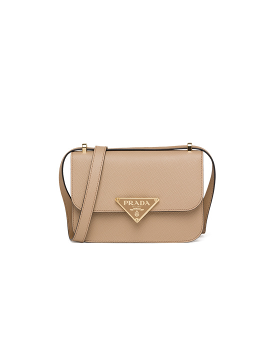 Prada Saffiano Leather Shoulder Bag Sand Beige | 51HDLYKXE